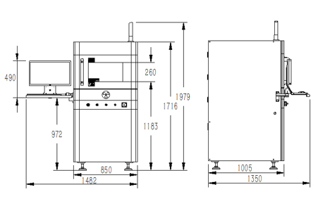 Drawing of X5600 Offline X-ray Inspection Machine Drawing of X5600 Offline X-ray Inspection Machine